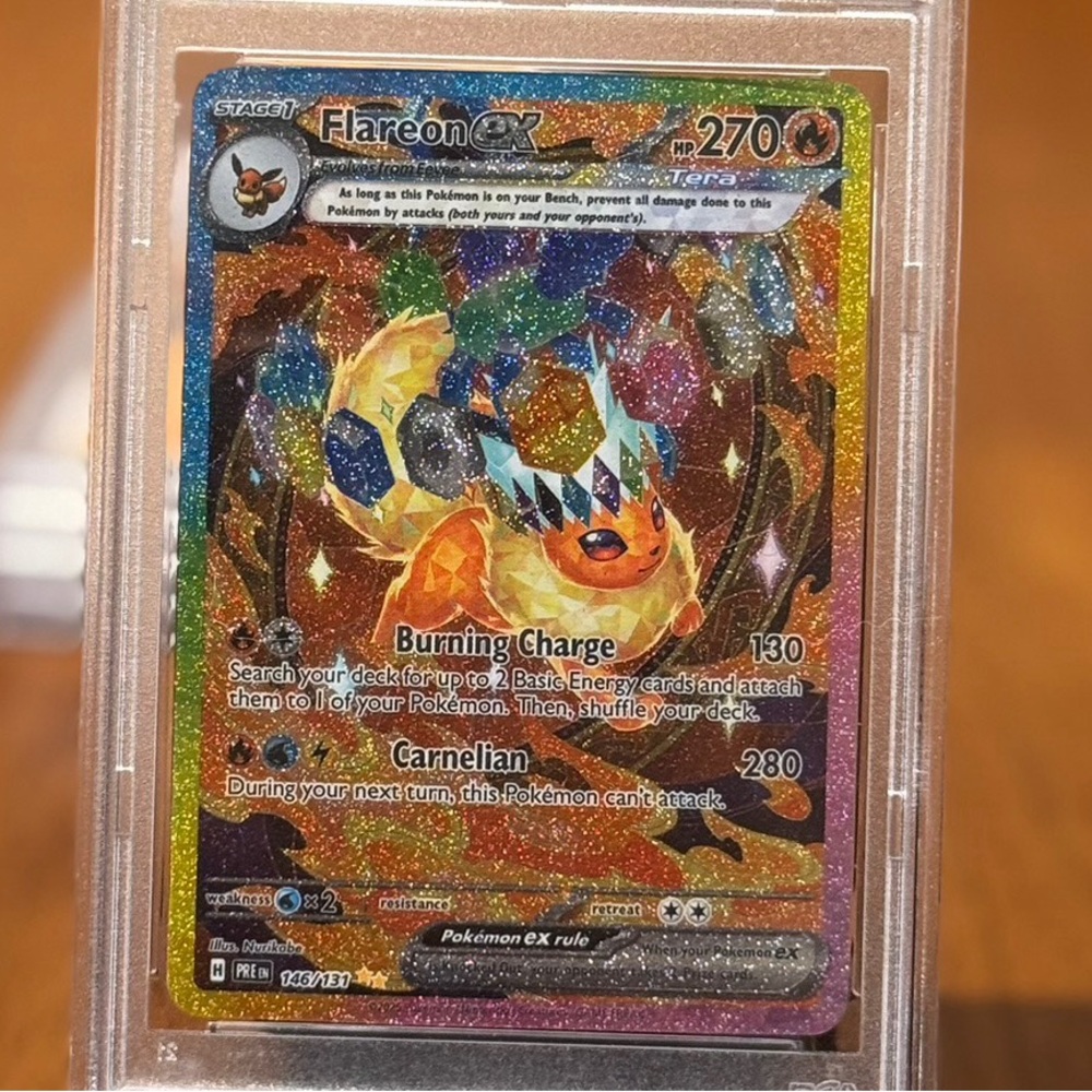 PROXY FAN MADE Flareon EX Holographic Pokémon CardPSA10